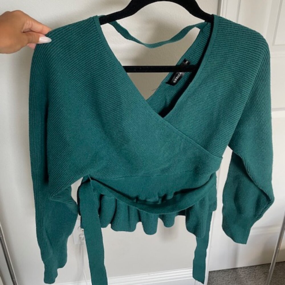 Green Sweater Blouse